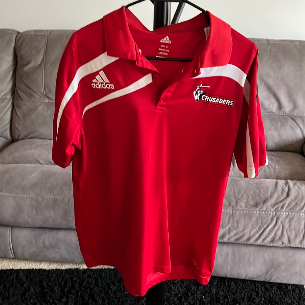 Crusaders size XL polo shirt. Adidas brand
